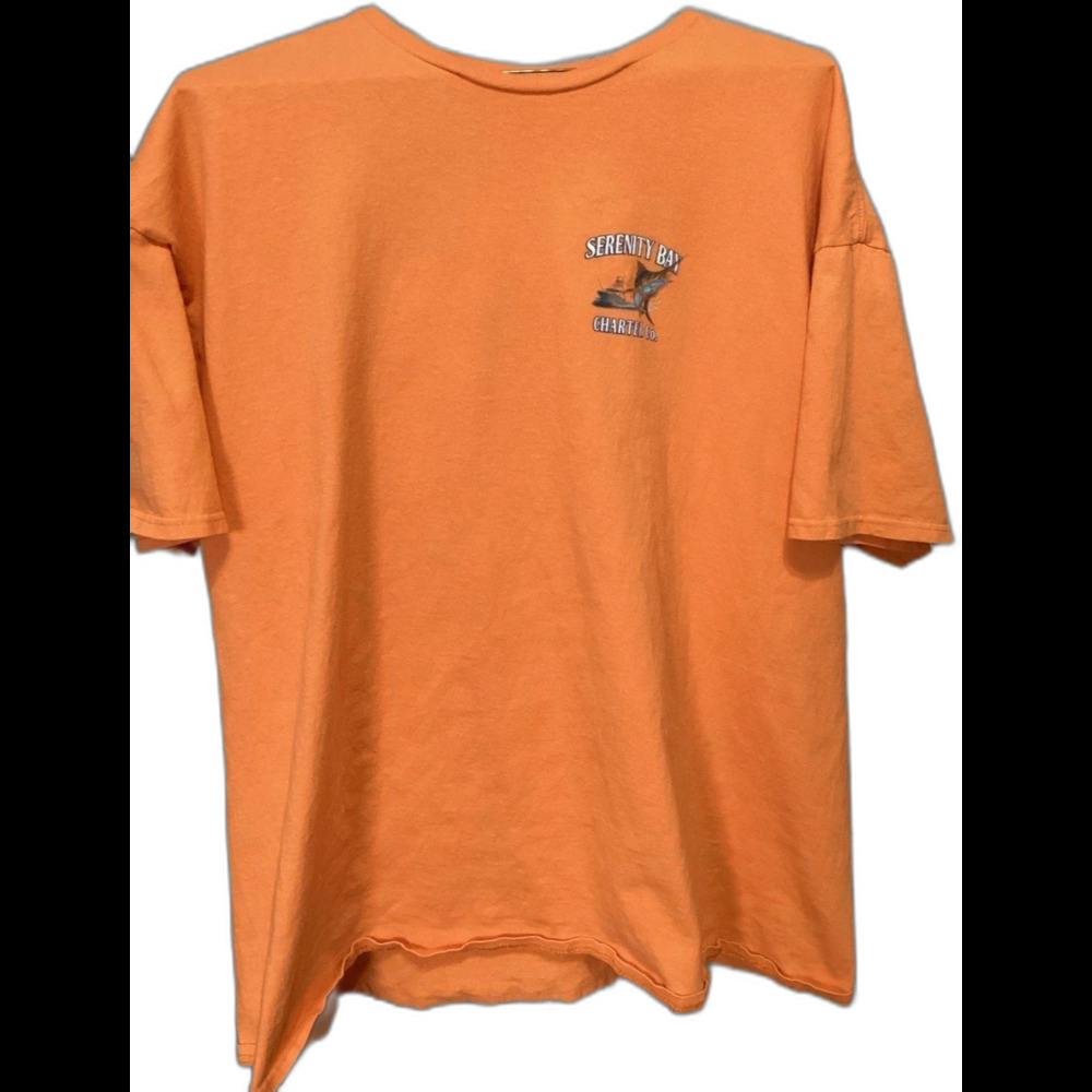 Saddlebred T-Shirt Men’s Size 2X Large Color Orange Big Graphic Fishing